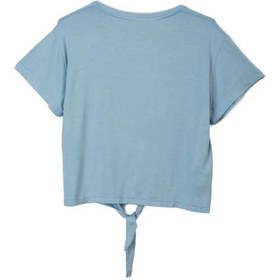 تصویر تی شرت زنانه یقه گرد آبی کیدی Kiddy کد 2142 