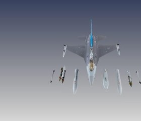 تصویر ماکت جنگنده F16 Falcon نیروی هوایی آمریکا 