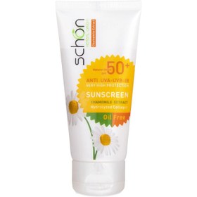 تصویر کرم ضد آفتاب رنگی شون، مدل SPF50، مناسب پوست چرب و تنالیته رنگ متوسط و حجم 50 میلی‌لیتر، محافظت کننده در برابر اشعه UVA،IRو UVB، فاقد چربی، ضد التهاب، دارای رنگ طبیعی، بافت سبک و جذب سریع، ضد لک، با ماندگاری 2 ساعته 