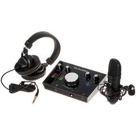 تصویر پکیج استودیویی کارت صدا، میکروفون و هدفون ام آدیو مدل M-Track 2X2 Vocal Studio Pro M-Audio M-Track 2X2 Vocal Studio Pro