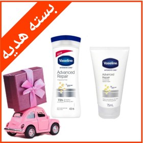 تصویر لوسیون بدن وازلین سفید ترمیم کننده Vaseline 