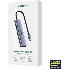 تصویر هاب 4 پورت USB3 برند UGREEN-CM473-20805 (همراه با پورت پاور TYPE C ) 