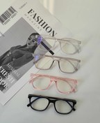 تصویر عینک بلوکات مربعی اسپورت صورتی روشن 