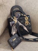 تصویر کیف دیور به همراه کیف پول ست - مشکی 