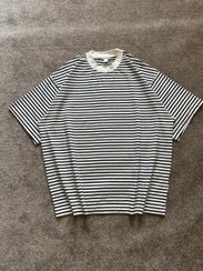 تصویر ‏تیشرت راه راه سفید-مشکی 