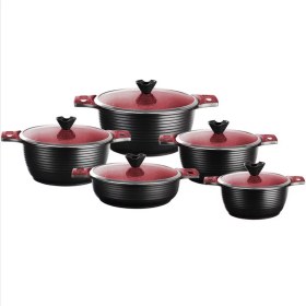 تصویر سرویس قابلمه گرانیتی کاندید مدل اوربیت (10 پارچه) Candid Granite Orbit Cookware-Set 10 Pcs