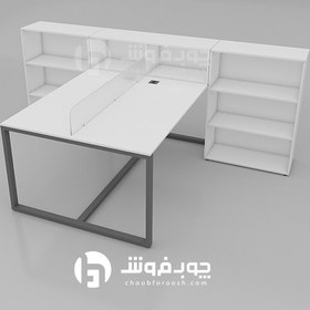 تصویر میز کار گروهی کتابخانه دار مدل G141 