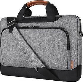 تصویر DOMISO 17-17.3 Inch Laptop Shoulder Bag Sleeve Case with Strap Compatible with 17&quot; Computer, 17.3&quot; HP Pavilion 17/MSI GS73VR Stealth Pro/Dell Inspiron 17, Dell/Acer/HP/MSI/ASUS PC Bag,Grey 