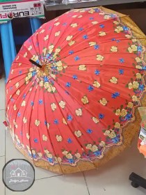 تصویر چتر گلدار نارنجی 