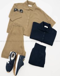 تصویر ست بلوز شلوارک بافت کد1004521 