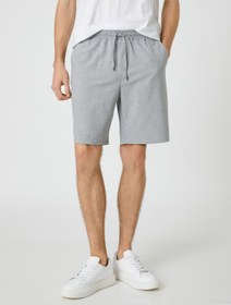 تصویر شلوارک پایه با جیب و بند کشی برند Koton Basic Shorts Drawstring Pocket Detailed