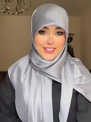 تصویر روسری مجلسی قواره بزرگ کریستال کرم 