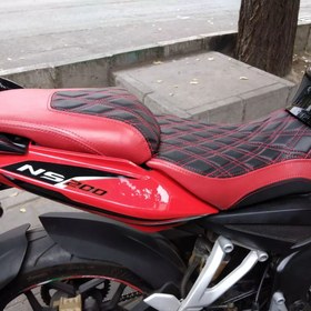 تصویر سفارش انلاین روکش صندلی ان اس ns - قرمز / قرمز Apadana design motorcycle saddle cover