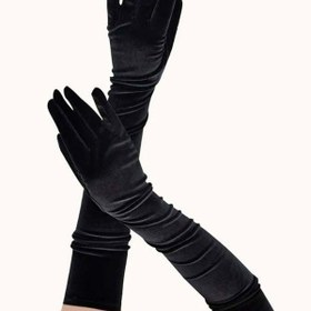 تصویر دستکش مخمل بلند 