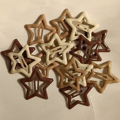 تصویر گیره موی تق تقی ستاره ای رنگی 