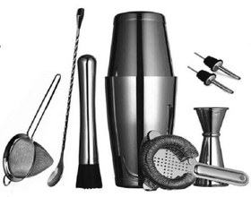 تصویر ست بار سرد 8 تکه دودی بدون استند 