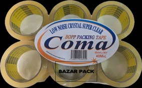 تصویر چسب پهن بی صدا ۹۰ یاردی کوما coma (بسته ۶ عددی) 