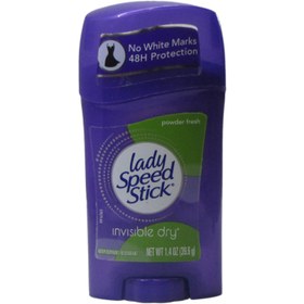 تصویر استیک ضد تعریق زنانه لیدی اسپید مدل invisible dry وزن 45 گرم Lady speed stick invisible dry