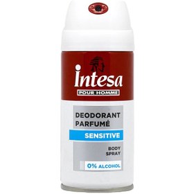 تصویر اسپری بدن مردانه اینتسا مدل Sensitive Intesa Pour Homme Deodorant Parfume Sensitive