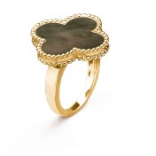 تصویر انگشتر گل مشکی ونکلیف ونکلیف ( Van Cleef )