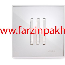 تصویر کلید و پریز ویرا مدل شهاب سفید سفید Veera Switch And Sockets Shahab White White