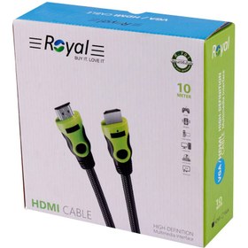 تصویر کابل HDMI رویال طول 10 متر ا HDMI Cable Royal 10m HDMI Cable Royal 10m