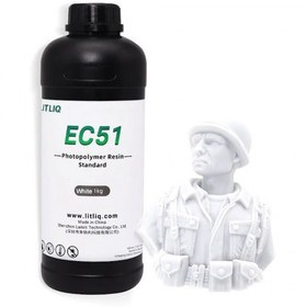 تصویر رزین EC51 سخت رزیون رنگ سفید Resione LITLIQ EC51 Fast Standard ABS-like Resin 