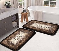 تصویر ست پادری حمام و دستشویی رویه مخمل مدل M2-41516 