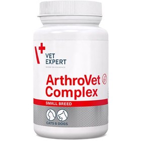 تصویر مکمل سلامت مفاصل سگ و گربه Arthrovet Complex برند Vet Expert وت اکسپرت مناسب نژاد VetExpert Arthrovet Complex