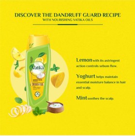 تصویر شامپو ضد شوره محافظ غنی شده با لیمو و ماست 400 میلی لیتر برند vatika naturals Anti Dandruff Guard Shampoo Enriched With Lemon And Yoghurt 400.0ml