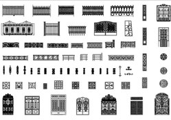 تصویر فایل اتوکد درب و حفاظ دیوار (دو بعدی) 