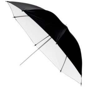 تصویر چتر سفید مشکی 100 سانتی متری photography umbrella 100cm 