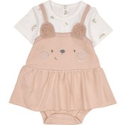 تصویر پیراهن بادی نوزادی طرح فندق نیلی nili 