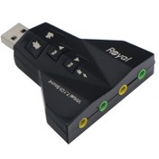 تصویر کارت صدا Royal RS-702 V7.1 ولوم دار 