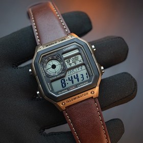 تصویر ساعت مچی مردانه کاسیو مدل AE1200WHL5A با بند چرم 