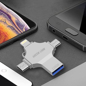 تصویر فلش USB درایو 4 در 1 گرین لاین 128GB 