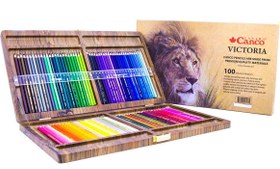 تصویر مدادرنگی 100 رنگ کنکو جعبه چوب ا Canco 100 Color Pencils Canco 100 Color Pencils