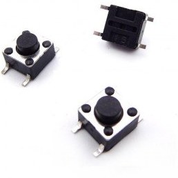 تصویر تک سوئیچ SMD سایز 6x6x5 میلیمتر چهار پایه مشکی 