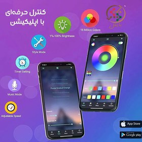 تصویر ریسه هوشمند اتاق گیمینگ RGB فول کالر 