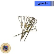 تصویر سیخ چوبی بامبو طرح قیچی 