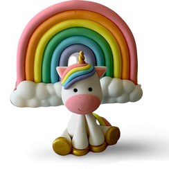 تصویر تاپر کیک یونیکورن و رنگین کمان - گوگولی ها 