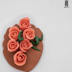 تصویر مگنت یخچال گل خمیری 