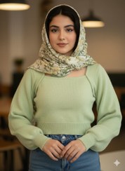 تصویر کراپ بافت آستین پفکی 