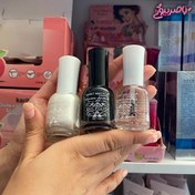 تصویر لاک سفید / مشکی / برق ناخن 