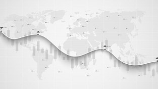 تصویر دانلود وکتور نمودار بازار مالی معاملات فارکس Candle stick graph chart in financial market Forex trading graphic conceptStock exchange market 