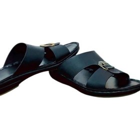 تصویر دمپایی چرم دست دوز 