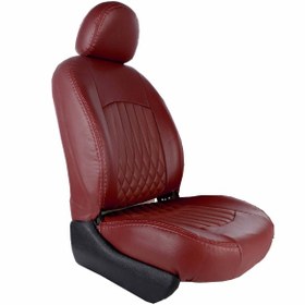 تصویر روکش صندلی 206 چرم مصنوعی طرح بوگاتی جلوه مدل hue 