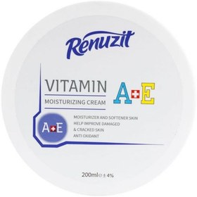 تصویر کرم نرم کننده رینوزیت مدل VITAMIN A+E حجم 200 میل Renuzit Vitamin A and E Moisturizing Cream 200ml