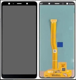 تصویر تاچ و ال سی دی سامسونگ LCD SAMSUNG A750 BLACK OLED BIG GLASS بدون IC 