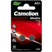 تصویر باتری دوتایی سکه‌ای پلاس آلکالاین کملیون مدل Camelion Plus Alkaline AG1 1.5V 